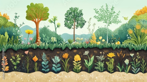 Plants and soil have a reciprocal relationship where plants gain nutrients and stability from soil 