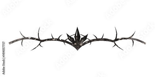 Spiked thorn divider in dark gothic style