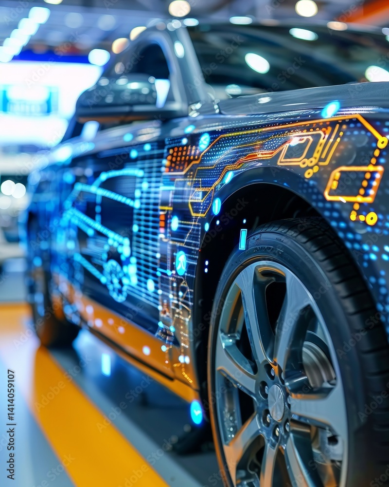 Fototapeta premium Exploring the future of architectural designs with software defined vehicles integration