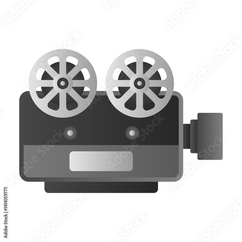Vintage Camera Projector Vector. Projector Camera Icon. Retro Film Camera.