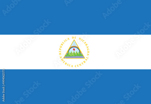 Flag of Nicaragua Illustration 니카라과 국기 일러스트