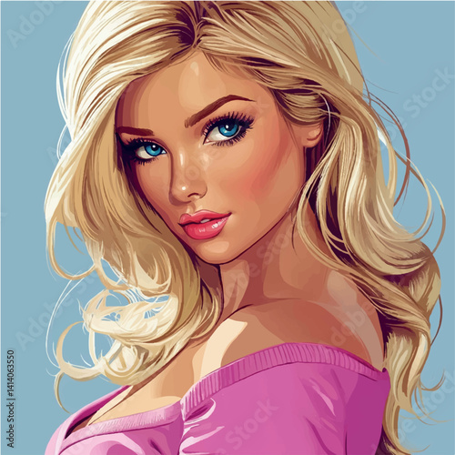 illustration, vector, cute, beautiful, art, drawing, fashion, cartoon, pretty, design, girl, female, background, white, face, graphic, young, woman, card, character, beauty, hair, fashionable, 