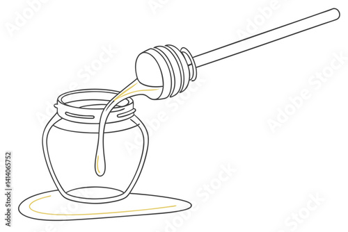 kitchen pantry jar and spoon illustration