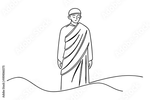 muslim hajj ihram outfit sketch
