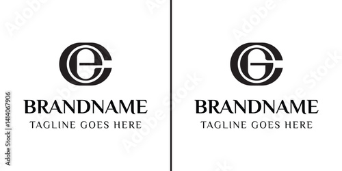 Letters CE and CG Monogram Logo, for any business or identity with CE EC CG GC initials
