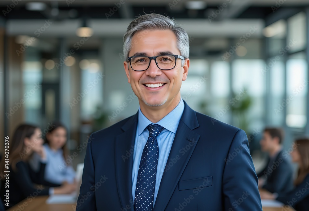 Top Business Executive in Corporate Office – Confident Professional Leader in Suit and Glasses, Smiling CEO Portrait in Modern Workspace, Corporate Success and Leadership Image for Business Branding, Top Business Executive in Corporate Office – Confident Professional Leader in Suit and Glasses, Smiling CEO Portrait in Modern Workspace, Corporate Success and Leadership Image for Business Branding,