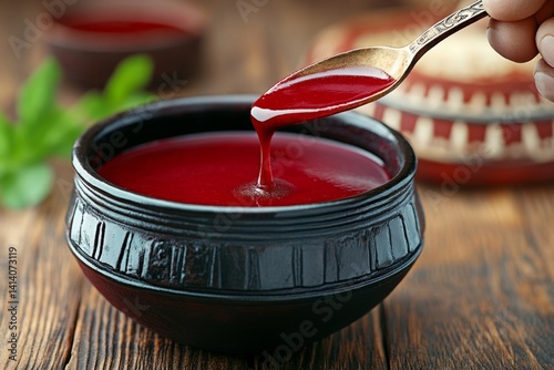 A blood-red fertilizer used in a mysterious alchemistâ€™s garden, creating unnatural glowing plants