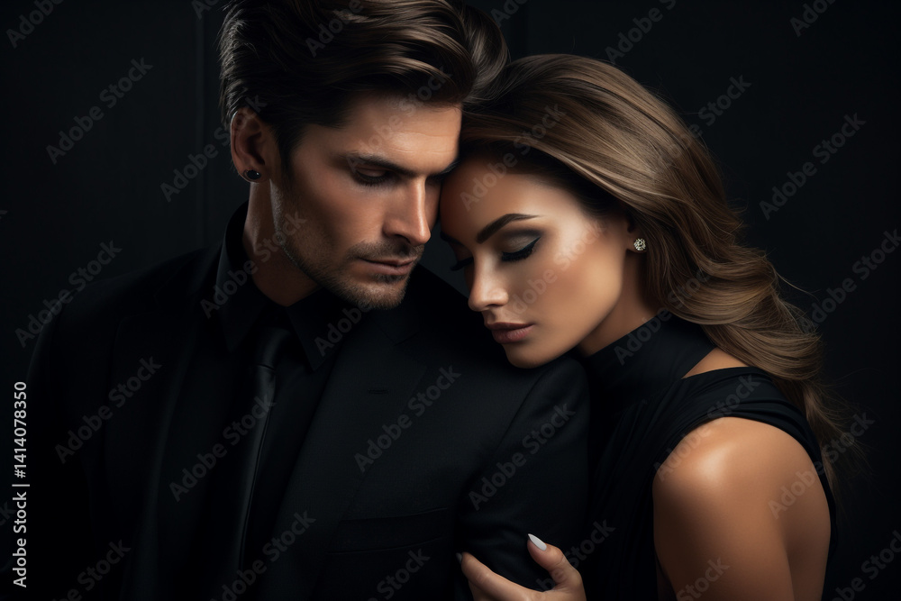 Couple Fashion Portrait – Embracing Love and Style Couple Fashion Portrait – Embracing Love and Style