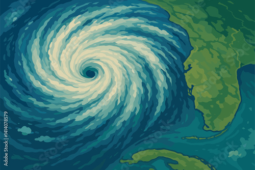 Satellite Image Shows Massive Hurricane Moving Toward Coastal Region