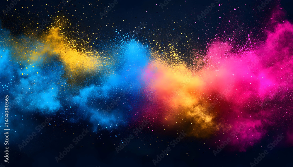 Fototapeta premium Vibrant color swirls abstract background texture