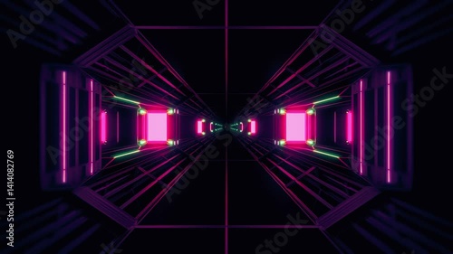 Light Trails in the Tunnel Motion Graphic Looping 