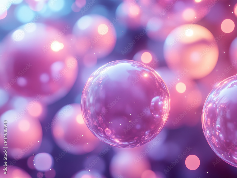 Colorful bubbles floating in dreamy background create whimsical atmosphere, evoking feelings of joy and wonder. soft focus enhances magical effect of scene Colorful bubbles floating in dreamy background create whimsical atmosphere, evoking feelings of joy and wonder. soft focus enhances magical effect of scene
