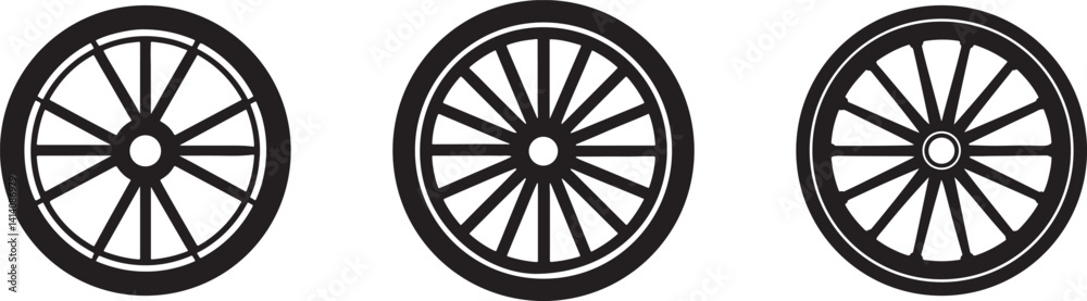 Fototapeta premium Wheel silhouette