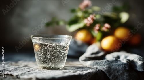 Sparkling Water Glass  Close up  Macro  Still Life  Refreshment  Beverage  Drink  Cinemati