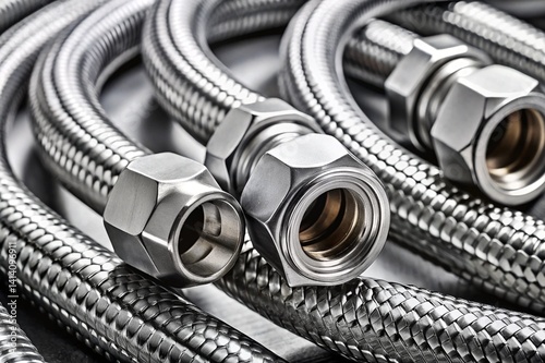 A bunch of pipes are stacked on top of each other
