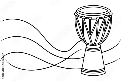 Simple Sketch of a Djembe Drum
