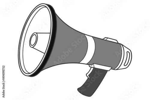 Megaphone Shouting Device Sketch Line Art