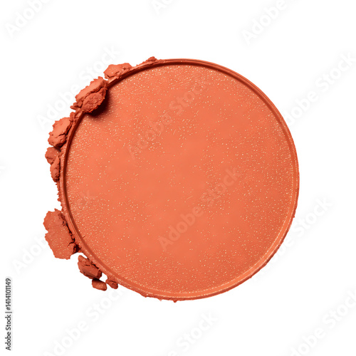 Peach Blush Makeup Texture Image on Transparent  background