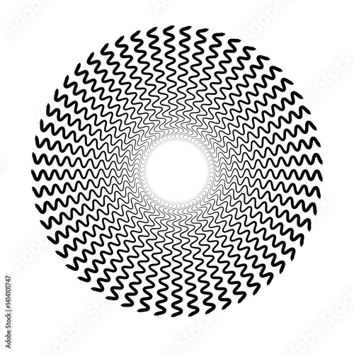 Hypnotic Spiral Pattern wit...