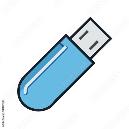 USB Flash Drive for Digital Storage Icon Design