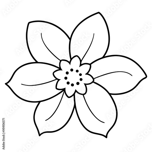 hand drawn forget flower outline illustration 