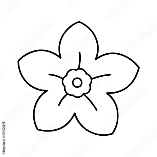 hand drawn forget flower outline illustration 