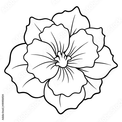 hand drawn -hyacinth flower outline illustration 