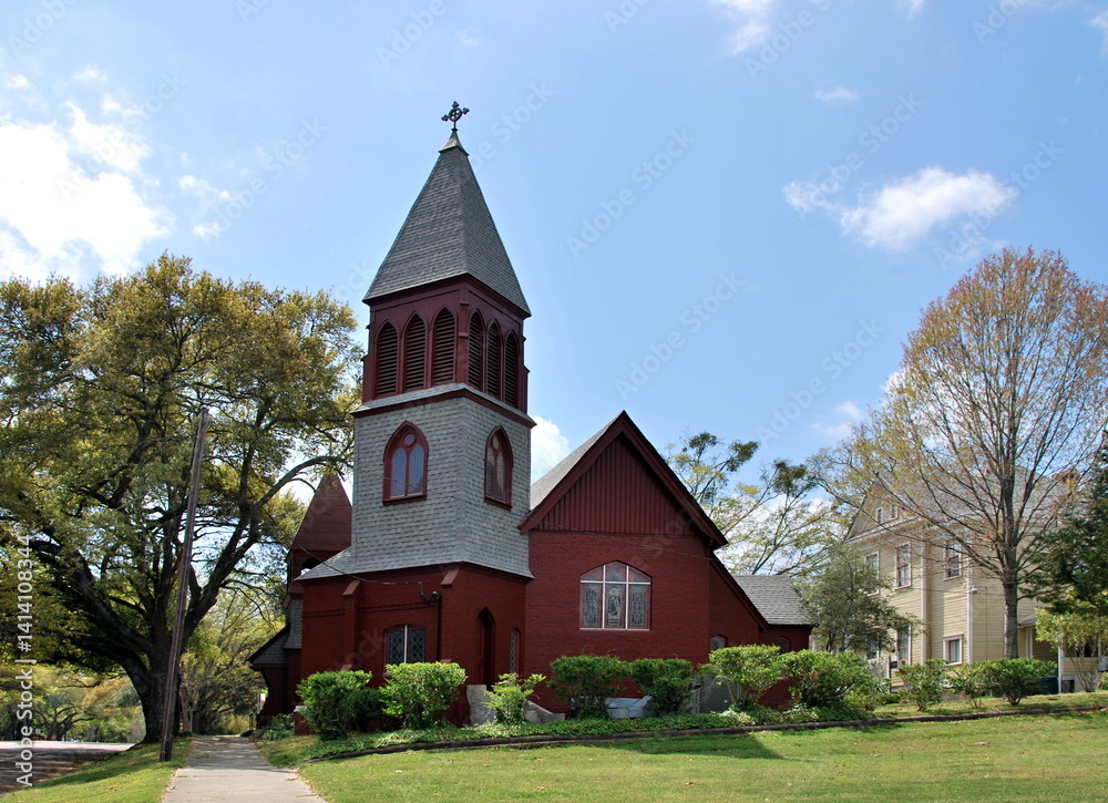 Naklejka premium Historical Church in the Town Vicksburg, Mississippi