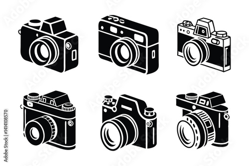 photo capture camera icon black silhouette design