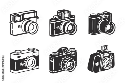 photo capture camera icon black silhouette design