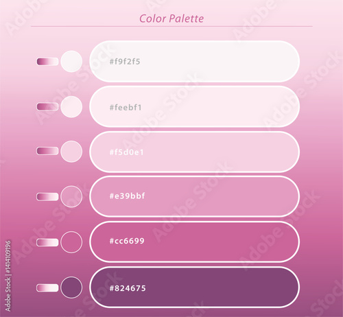 Abstract Professional Pastel Color Platte vector file template