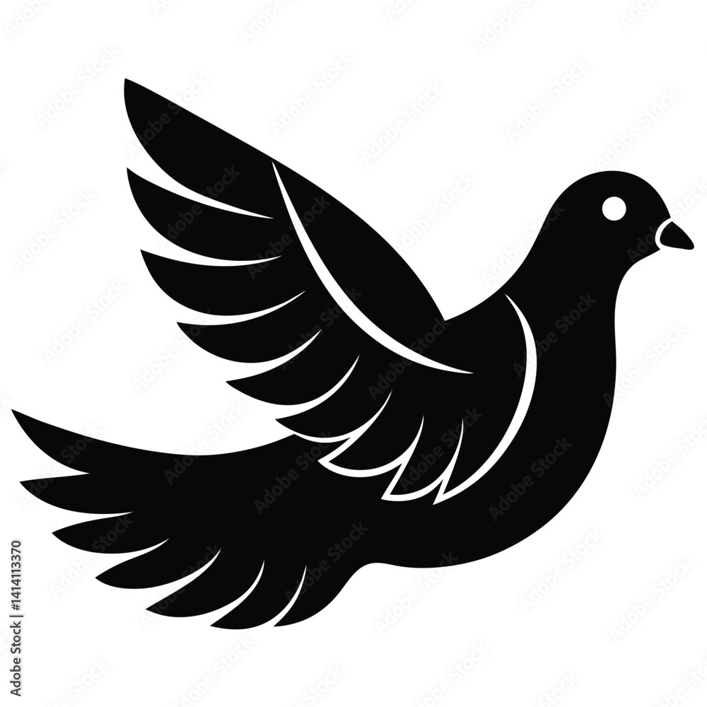 Obraz premium Dove Silhouette Vector