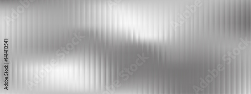 Glass background with 3D abstract line effect and gradient pattern. Ribbed texture for premium acrylic panel, wall or window design. Modern vector with metal, blur and transparent surface details.