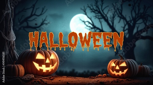 Obraz na płótnie Kartki na święto halloween. Kolorowe czasami śmieszne i straszne jednocześnie. w salonie