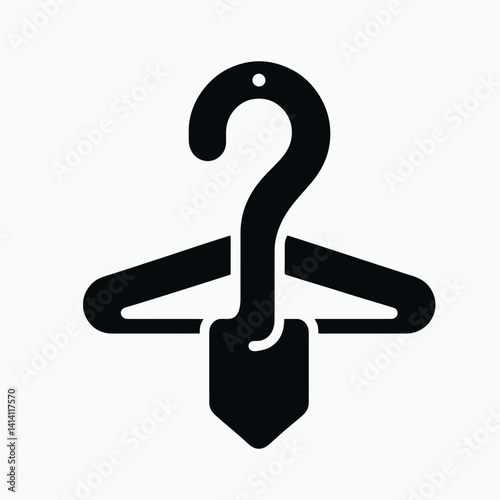  very simple flat and single minimalist Towel Hook Silhouettes in black on a white background 