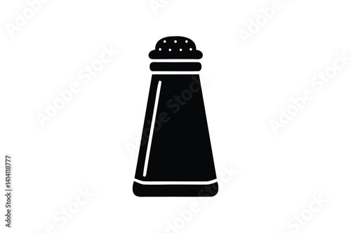 Salt shaker icon silhouette on white background