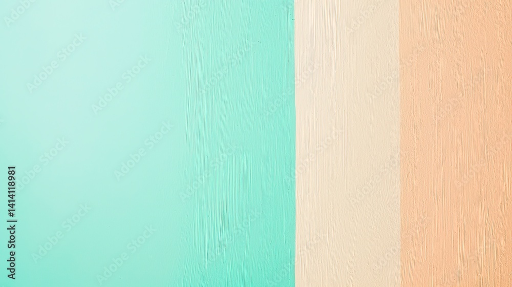 Fototapeta premium Soft pastel green gradient blending into warm tones abstract art digital media calm environment aesthetic viewpoint