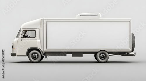 white minimalist Food Truck Billboard