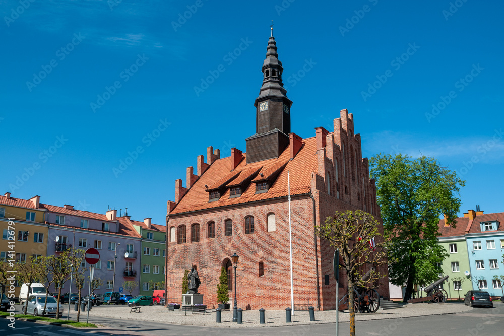 Obraz premium Town hall in Morag, Warmian-Masurian Voivodeship, Poland