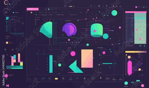 3D Motion Design Software Interface Vector for Animators and VFX Artists