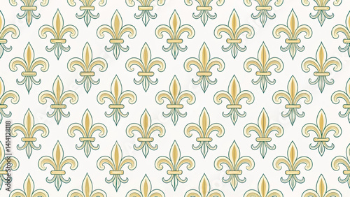 Fleur De Lis French Pattern Minimal Vector