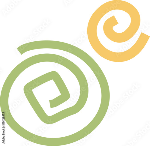 Abstract spiral scribble 