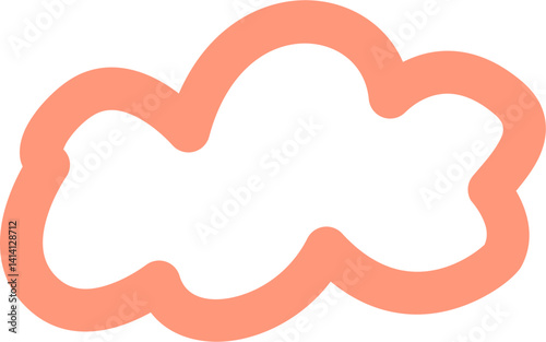 Hand drawn cute scribble cloud