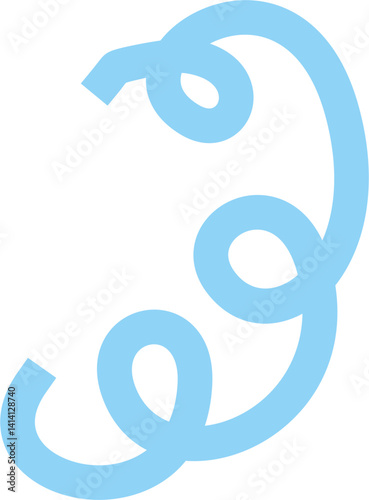 Abstract blue handdrawn cute scribble 