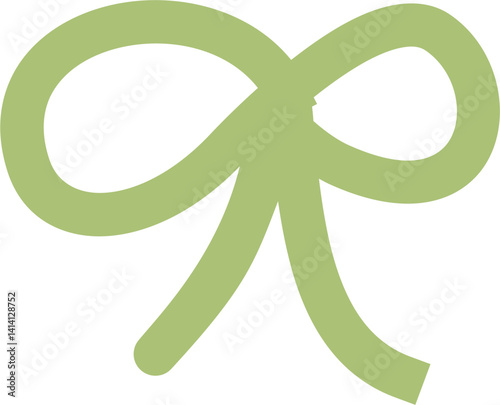 Green ribbon illustration 