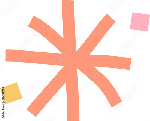 Colorful abstract starbust design