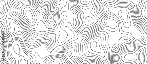 White topology and topography vector design abstract background contour map texture for print works . black curve line background with wave shape vector illustration.