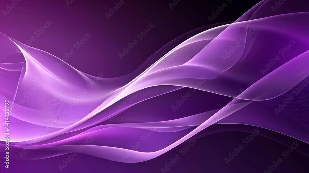 Abstract purple waves flow with smooth, bright violet light on a textured backdrop Abstract purple waves flow with smooth, bright violet light on a textured backdrop