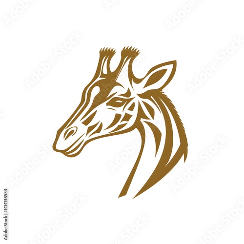 Wallpaper Mural giraffe vector illustration Torontodigital.ca