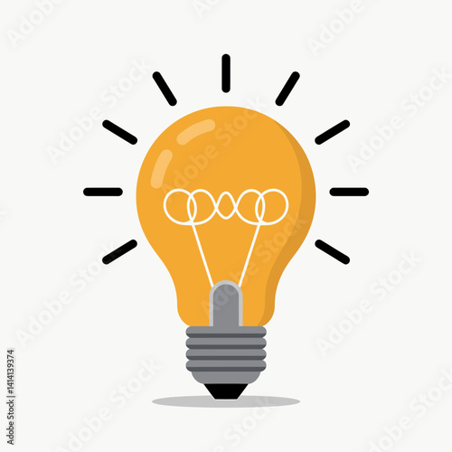 Creative Light Bulb Icon: Innovation, Idea, Solution Concept Illustration